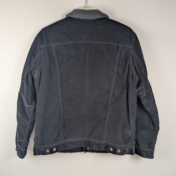 Levis Sherpa Trucker Jacket Corduroy Black Like New  - men's XXL - Picture 5 of 8